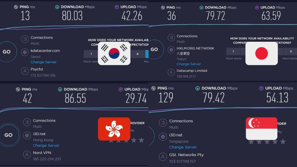 실제 속도 테스트 결과